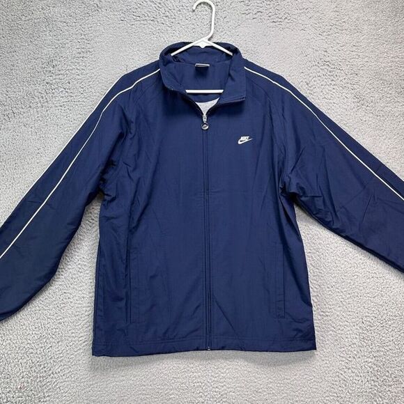 Nike Other - Nike Full Zip Jacket Adult Medium Blue Outer Shell Canvas Activewear Outdoor Men